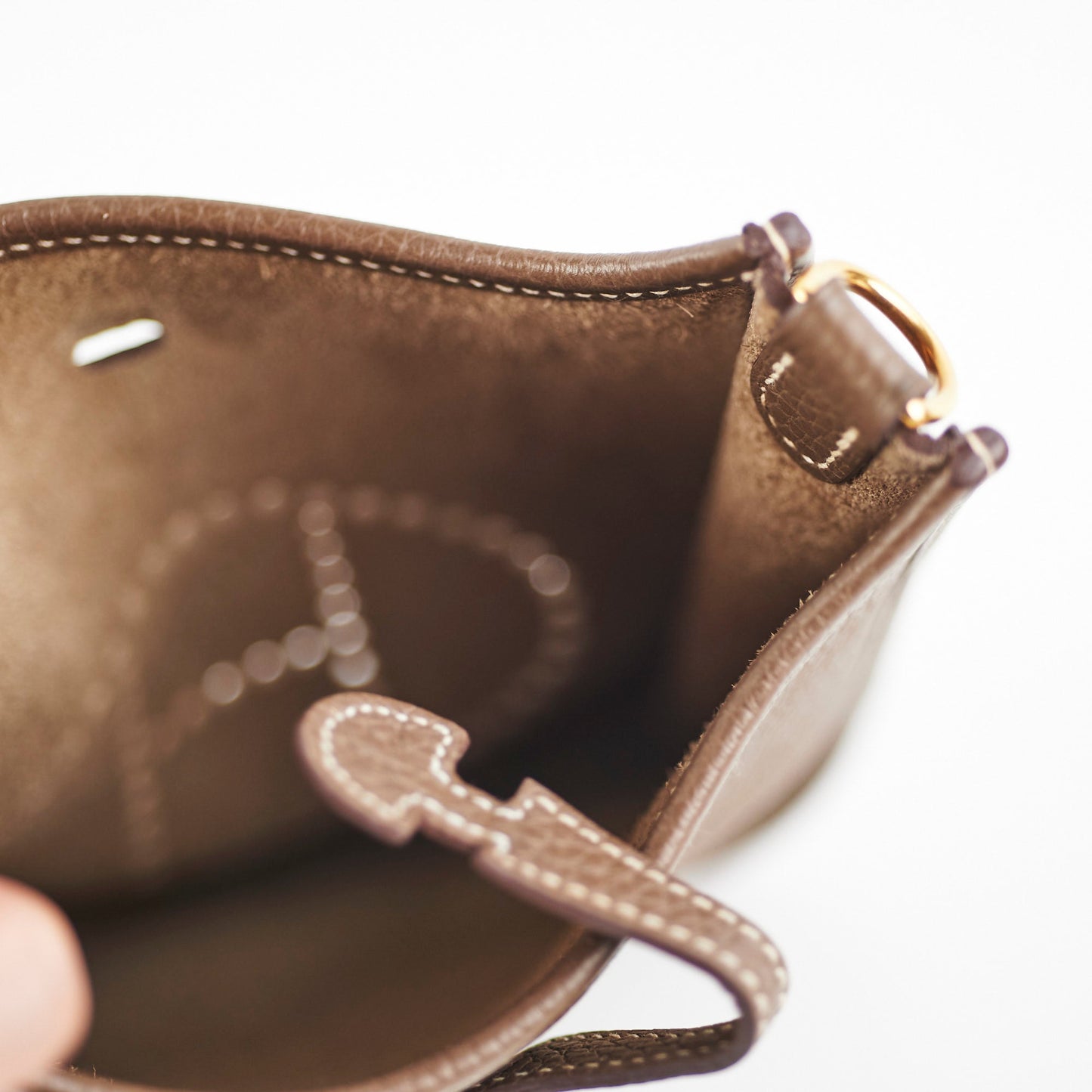 ITEM 36 - Hermes Mini TPM Evelyn Etoupe Z Stamp 2021