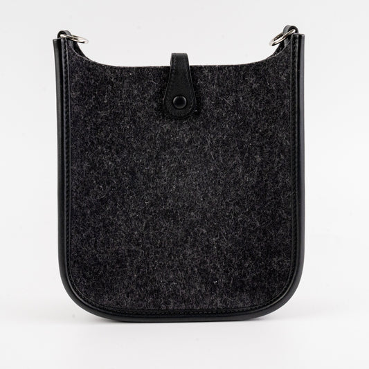 Hermes TPM Mini Evelyn 16 Wool Graphite Noir - Stamp U 2022