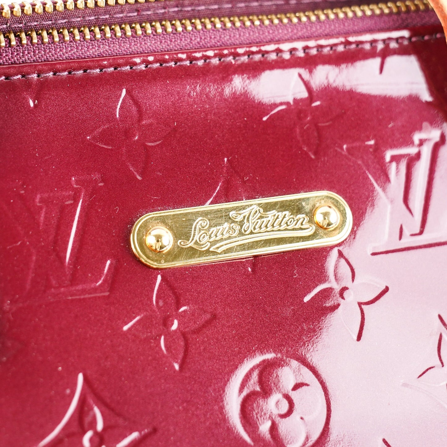 Louis Vuitton Burgundy Patent PM Tote Bag