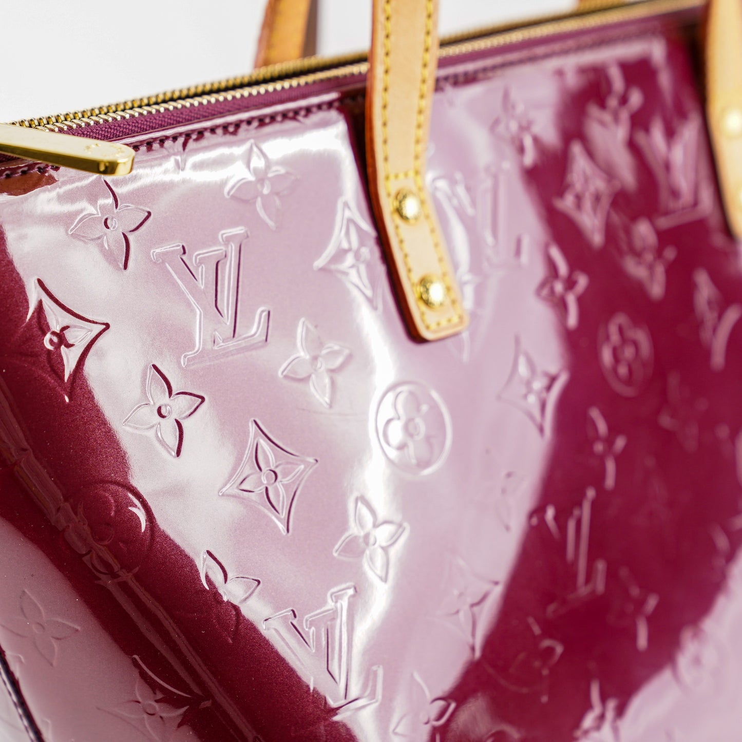 Louis Vuitton Burgundy Patent PM Tote Bag