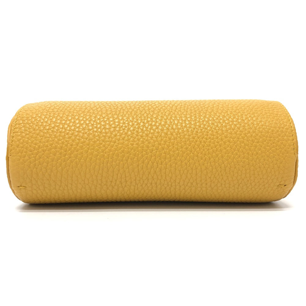 FENDI Accessory pouch 7AS073 leather yellow Watch case Watch case Women