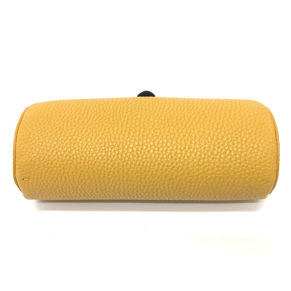 FENDI Accessory pouch 7AS073 leather yellow Watch case Watch case Women