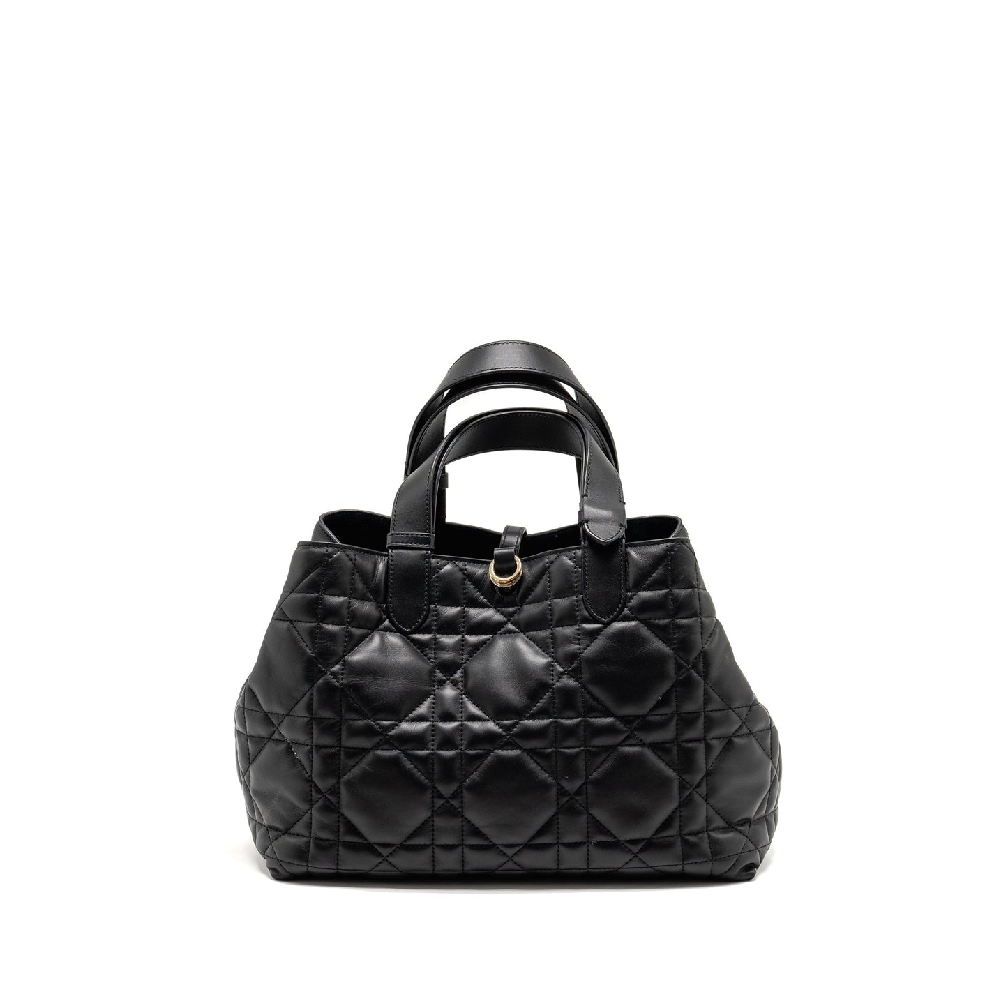 Dior Medium Dior Toujours Tote Purse Macrocannage Calfskin Black
