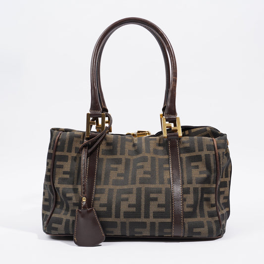 Fendi Boston Bag Zucca Print / Brown Canvas