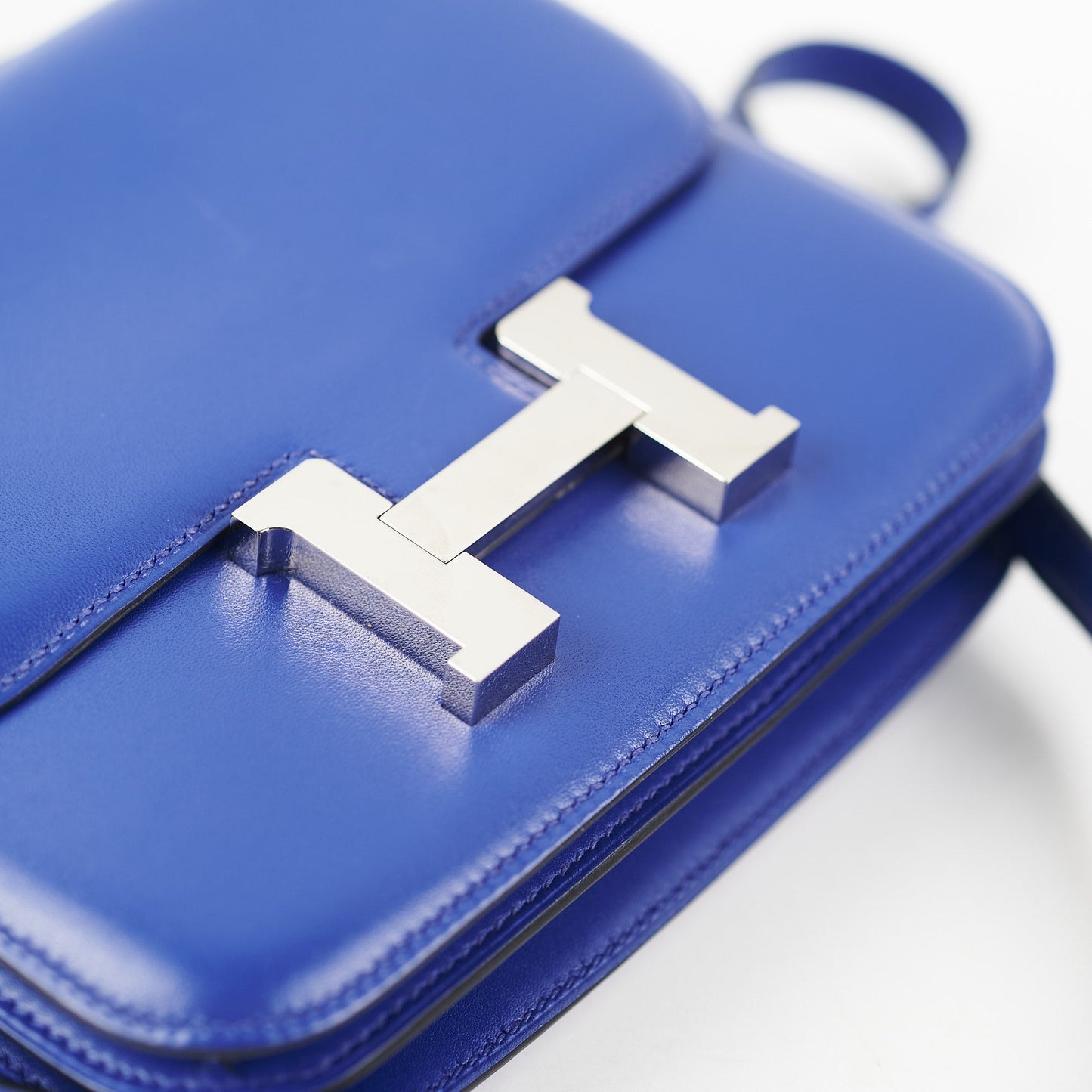 ITEM 29 - Hermes 18 Mini Constance Electric Blue A Stamp