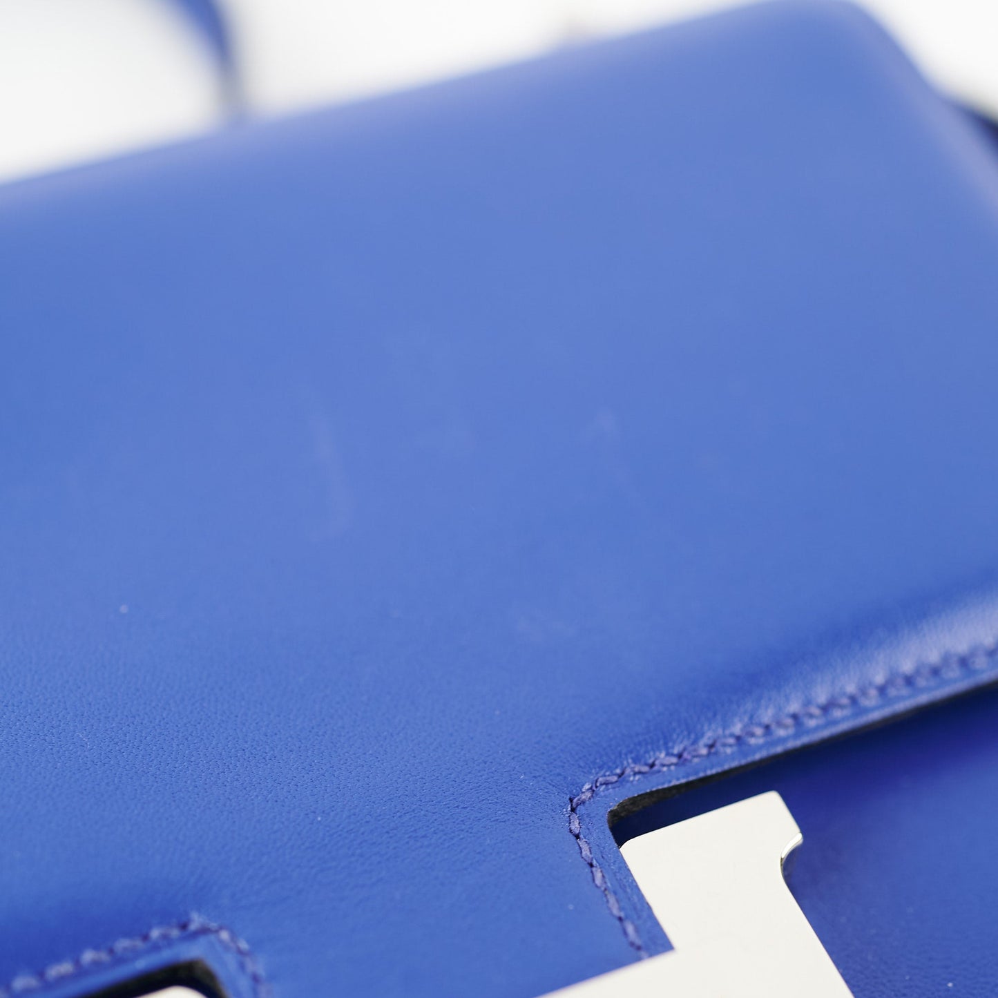 ITEM 29 - Hermes 18 Mini Constance Electric Blue A Stamp