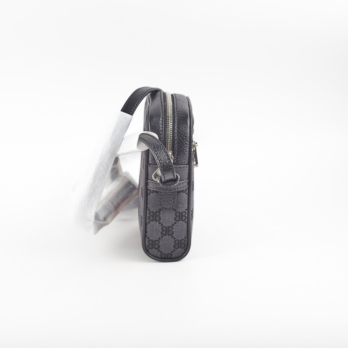 Gucci x Balenciaga Black Monogram Crossbody Bag