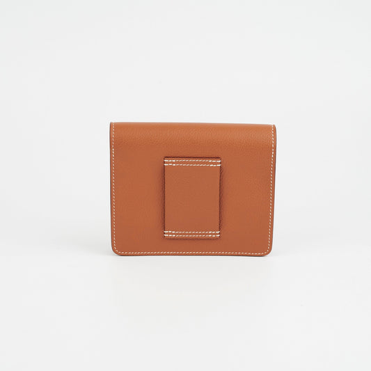 ITEM 37 - Hermes Roulis Slim Compact Gold Evercolour - B Stamp
