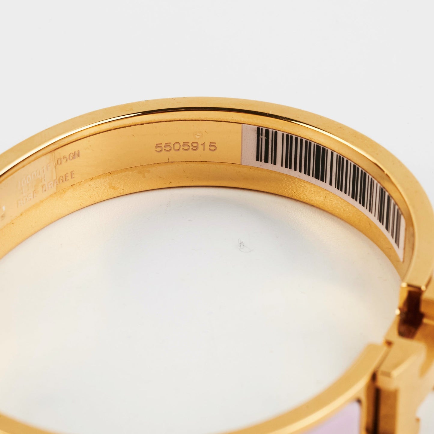 ITEM 12 - Hermes GM Clic Clac H Bracelet Rose Dragee