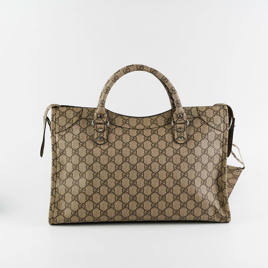 Gucci x Balenciga The Hacker Projoect Classic City Bag GG Coated Canvas