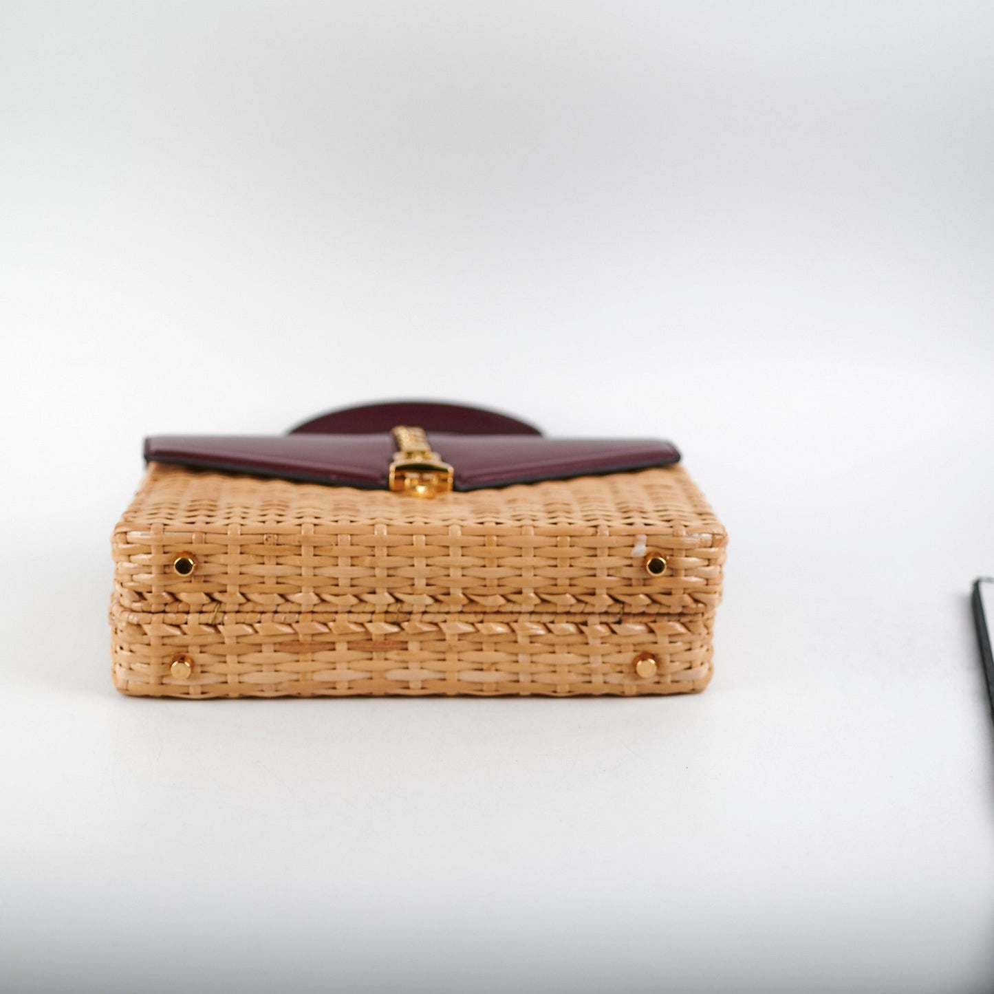 Gucci Woven Top Handle Burgundy