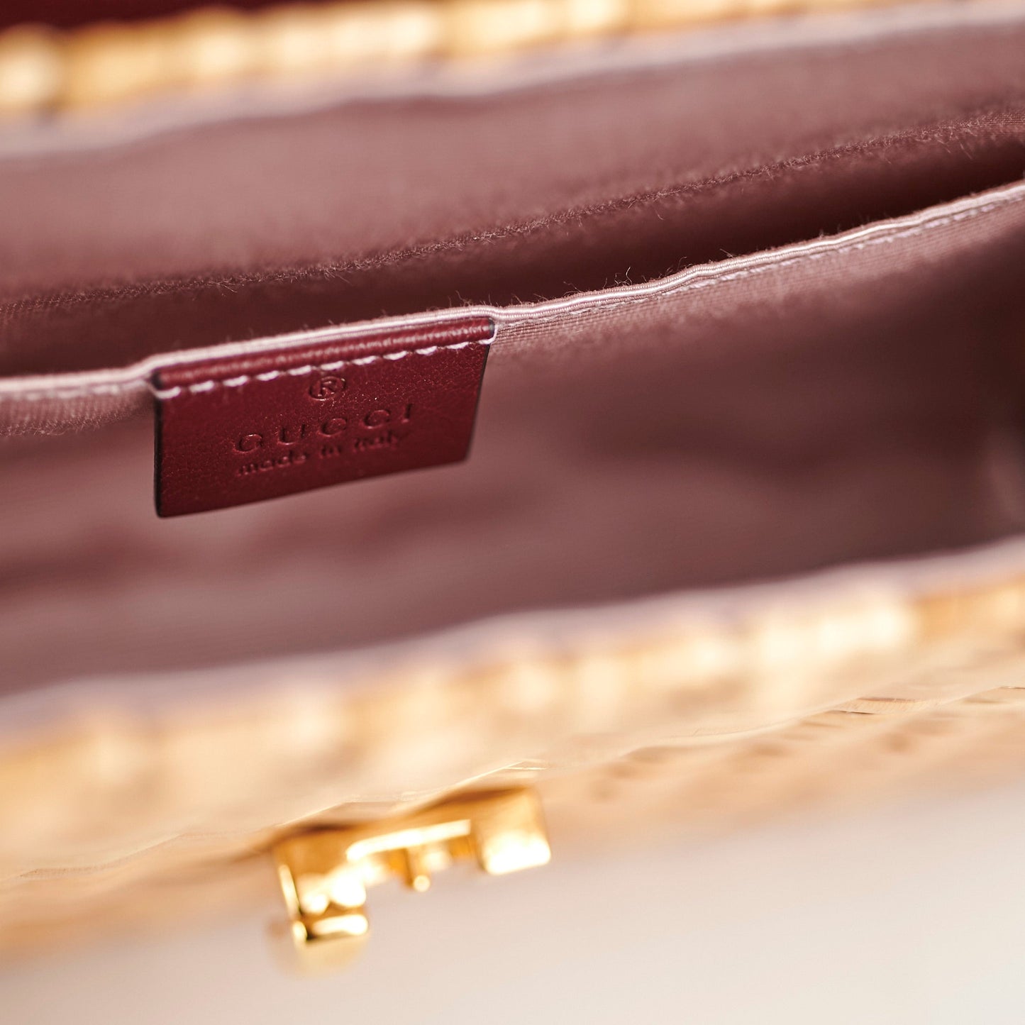 Gucci Woven Top Handle Burgundy