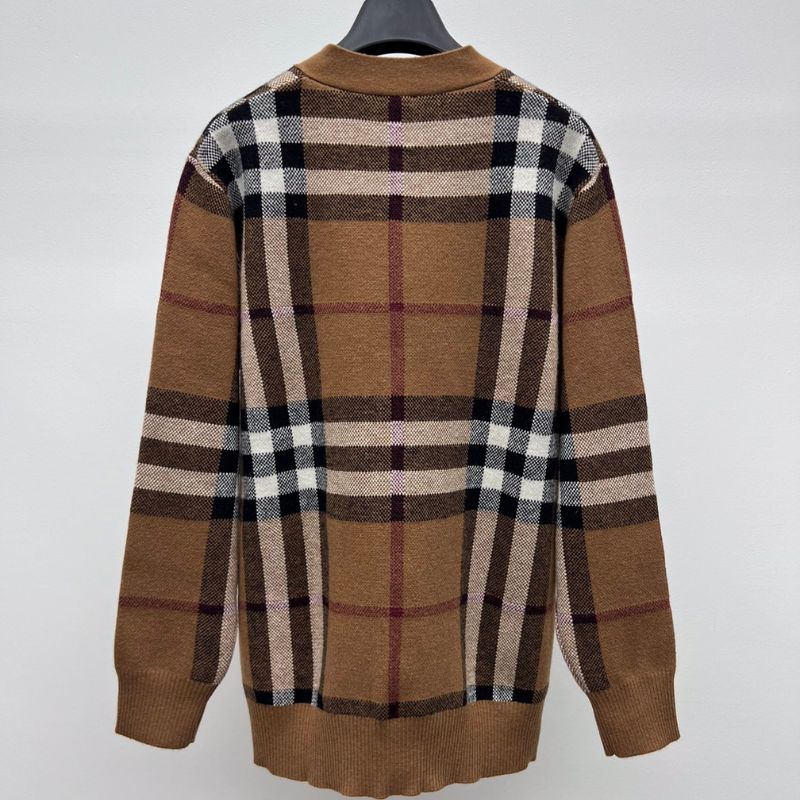 Burberry Plaid Wool-Blend Cardigan
