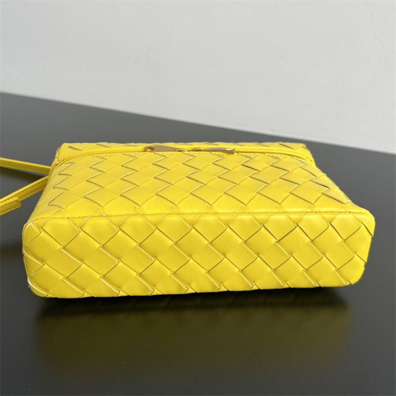 Bottega Veneta Woven Leather Yellow Crossbody Bag