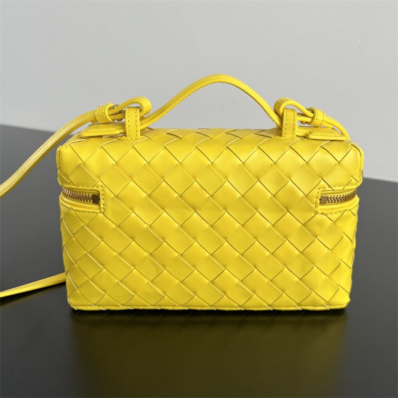 Bottega Veneta Woven Leather Yellow Crossbody Bag