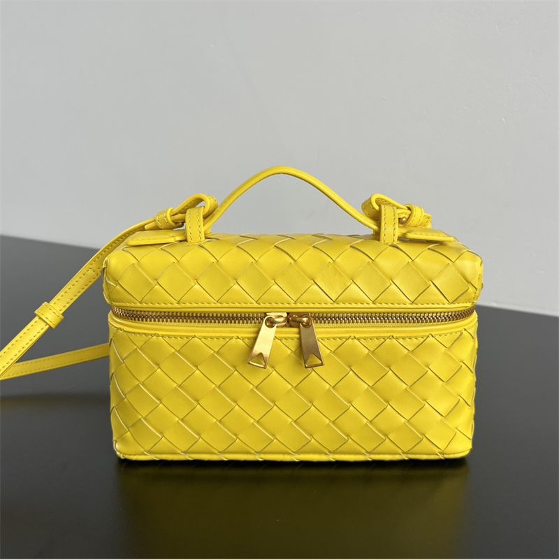 Bottega Veneta Woven Leather Yellow Crossbody Bag