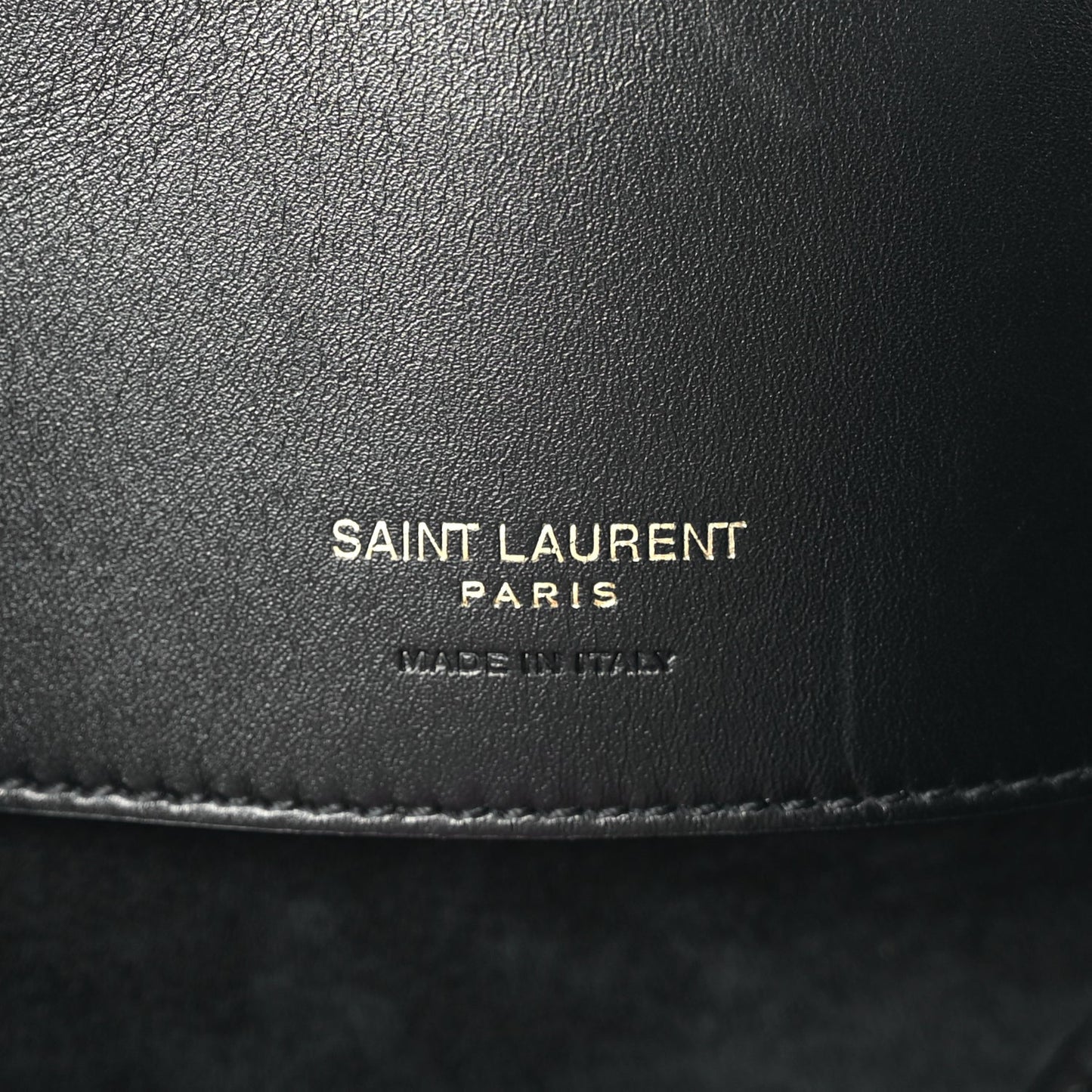 Saint Laurent Shiny Calfskin Le 37 Small Bucket Bag  Black