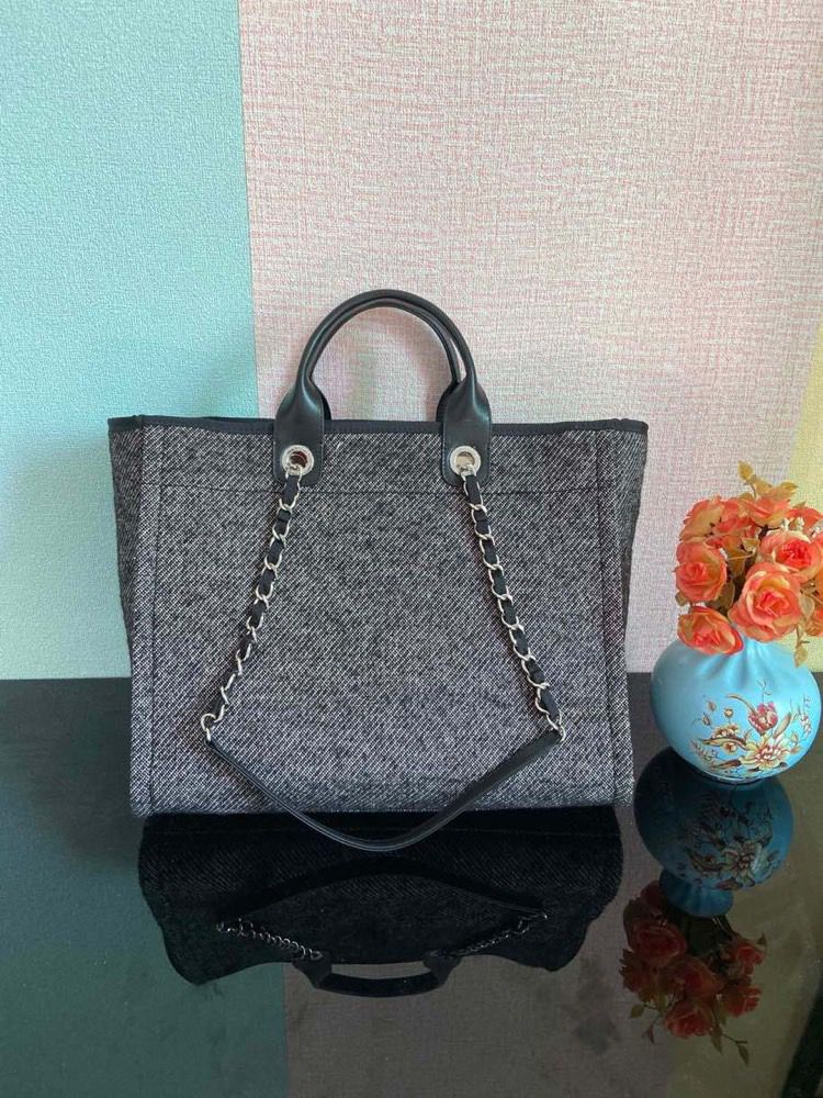 CHLLarge Shopping Tote Bag Grey For Women Handbag, Shoulder Bags 15in/38cm