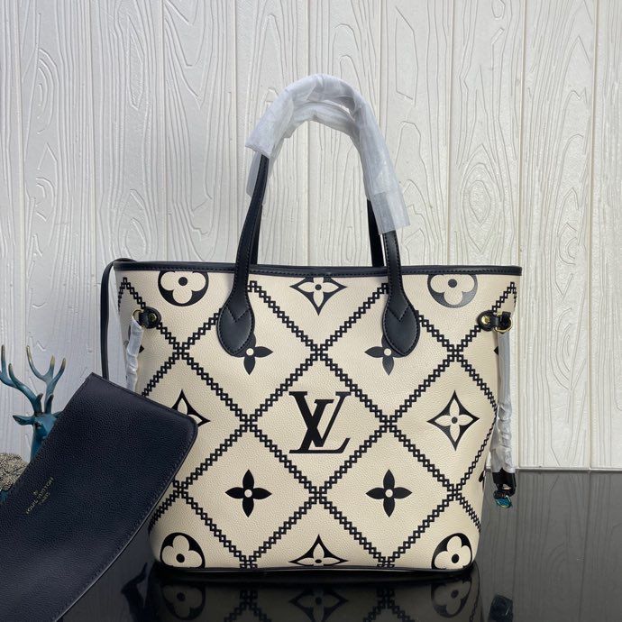 Top Quality Neverfull MM Monogram Empreinte Beige For Women,  Tote Bags 12.2in/31cm Top Quality M46039
