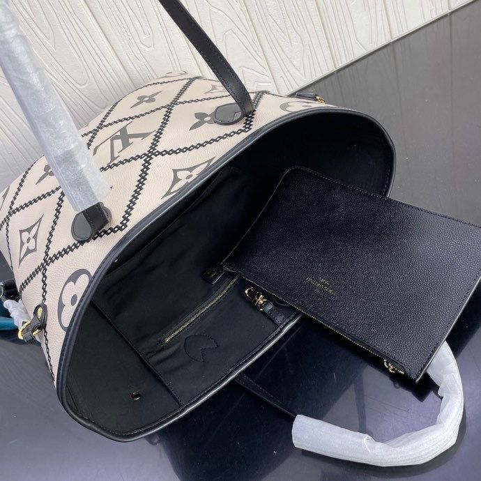 Top Quality Neverfull MM Monogram Empreinte Beige For Women,  Tote Bags 12.2in/31cm Top Quality M46039