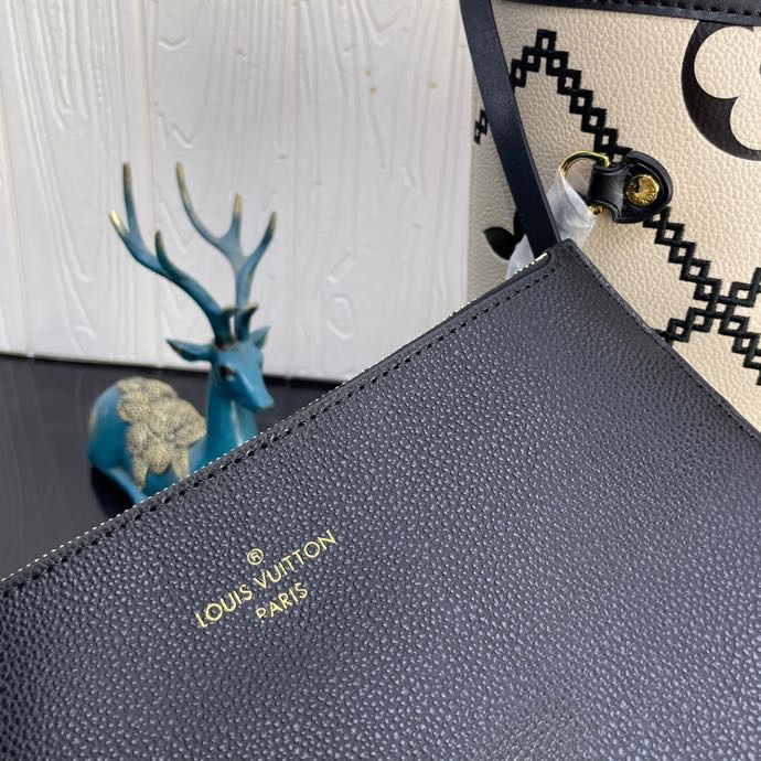 Top Quality Neverfull MM Monogram Empreinte Beige For Women,  Tote Bags 12.2in/31cm Top Quality M46039