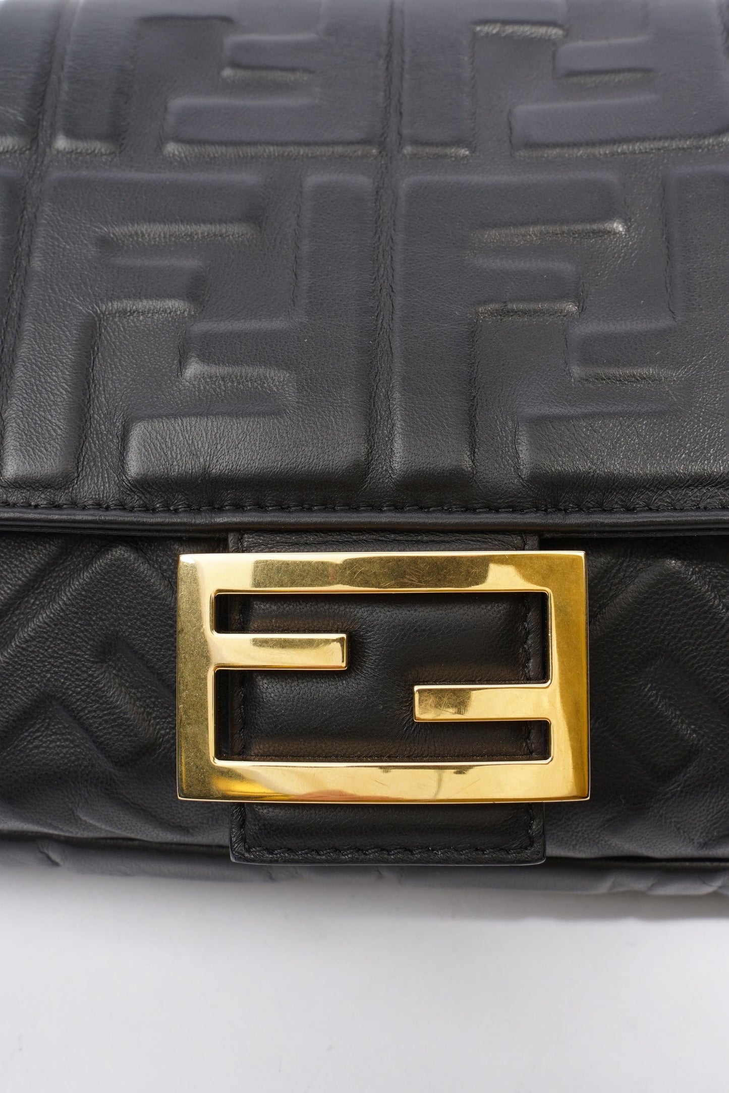 Fendi Baguette Bag Black Leather