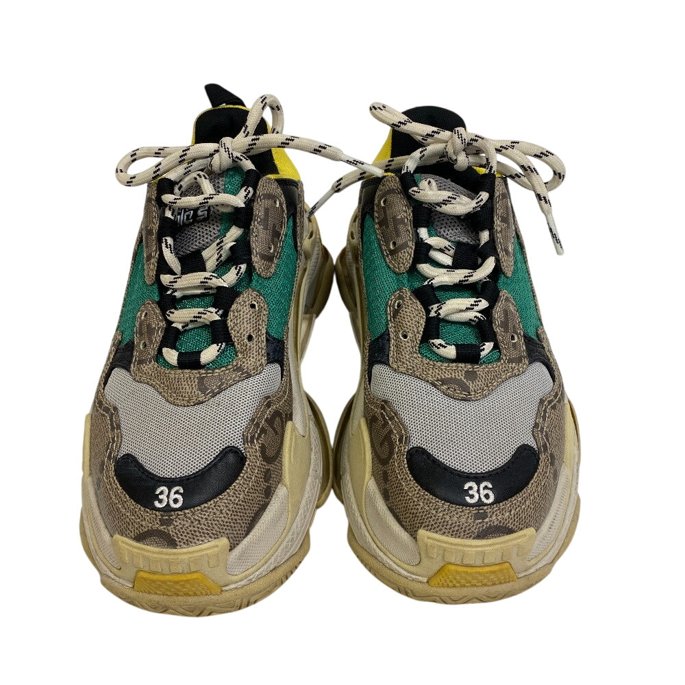 GUCCI sneakers Canvas, Knit Fabric beige Gucci x Balenciaga The Hacker Project Maxi GG Supreme canvas Women 24