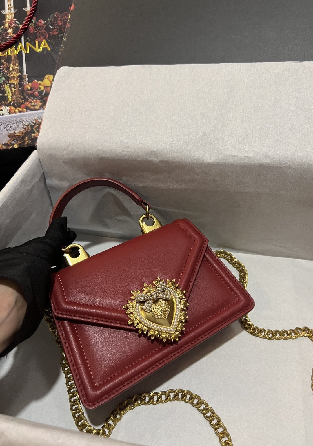 Top Quality Small Devotion Bag In Plain Burgundy For Women 7.5in/19cm Top Quality