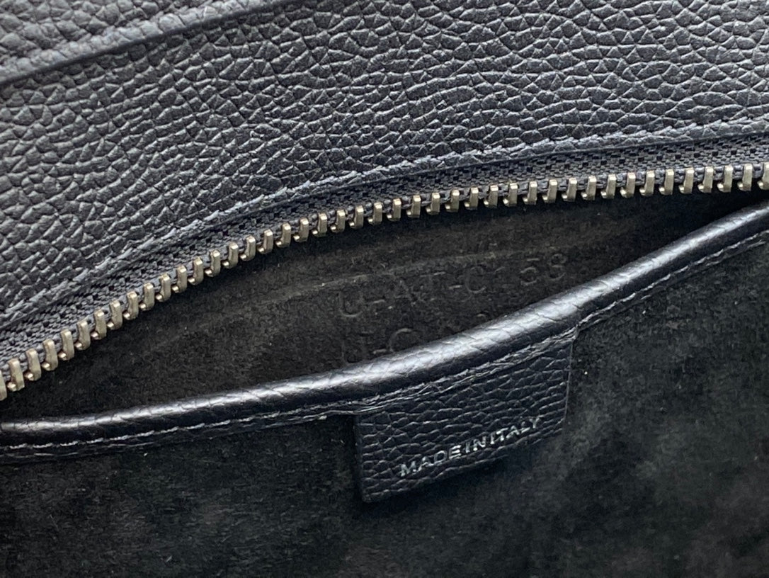 Top Quality Nano LuGucciage Bag In Drummed Black For Women 8in/20cm 189243HSC.38NO