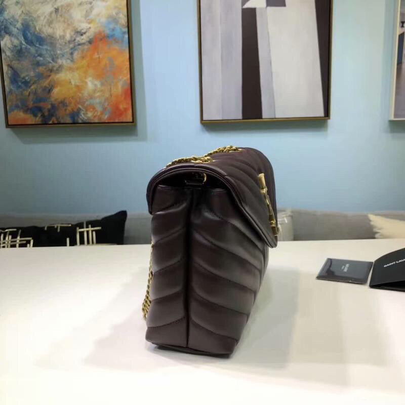 Top Quality Loulou Small Chain Bag In Matelassé "Y" Burgundy For Women 9.8in/23cm YSL 494699DV7276475