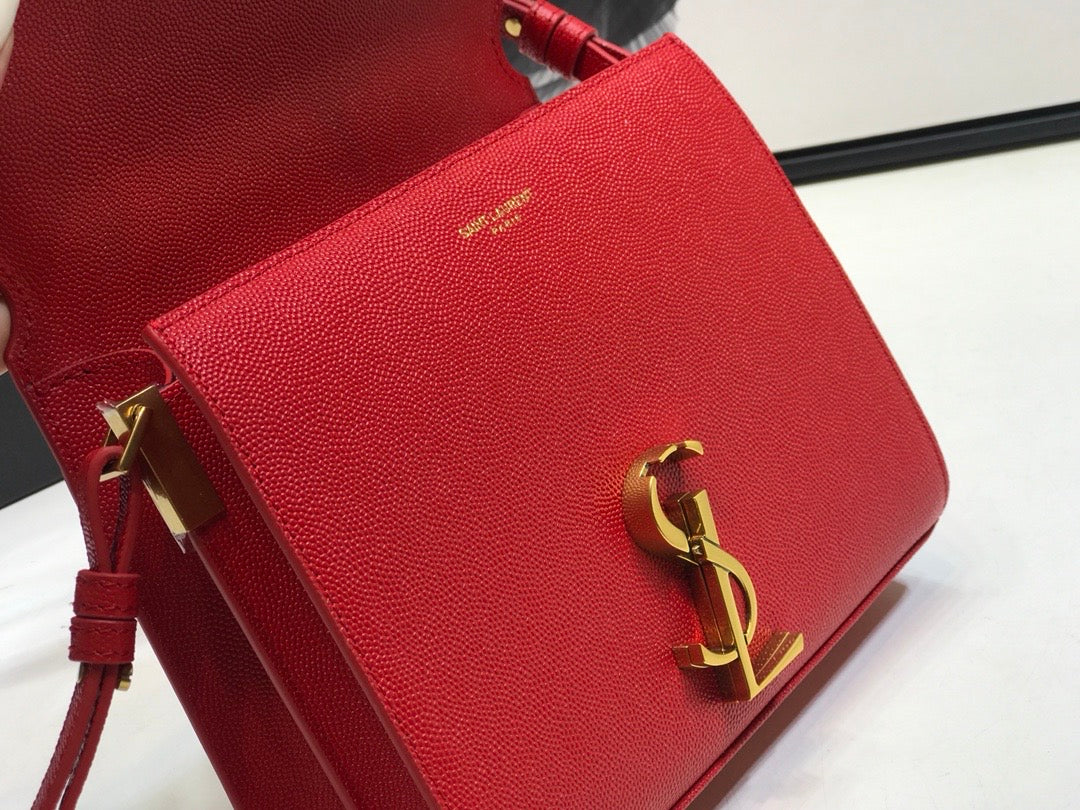 Top Quality Cassandra MeTop Qualityum Top Handle Bag Red For Women 9.6in/24.5cm YSL  