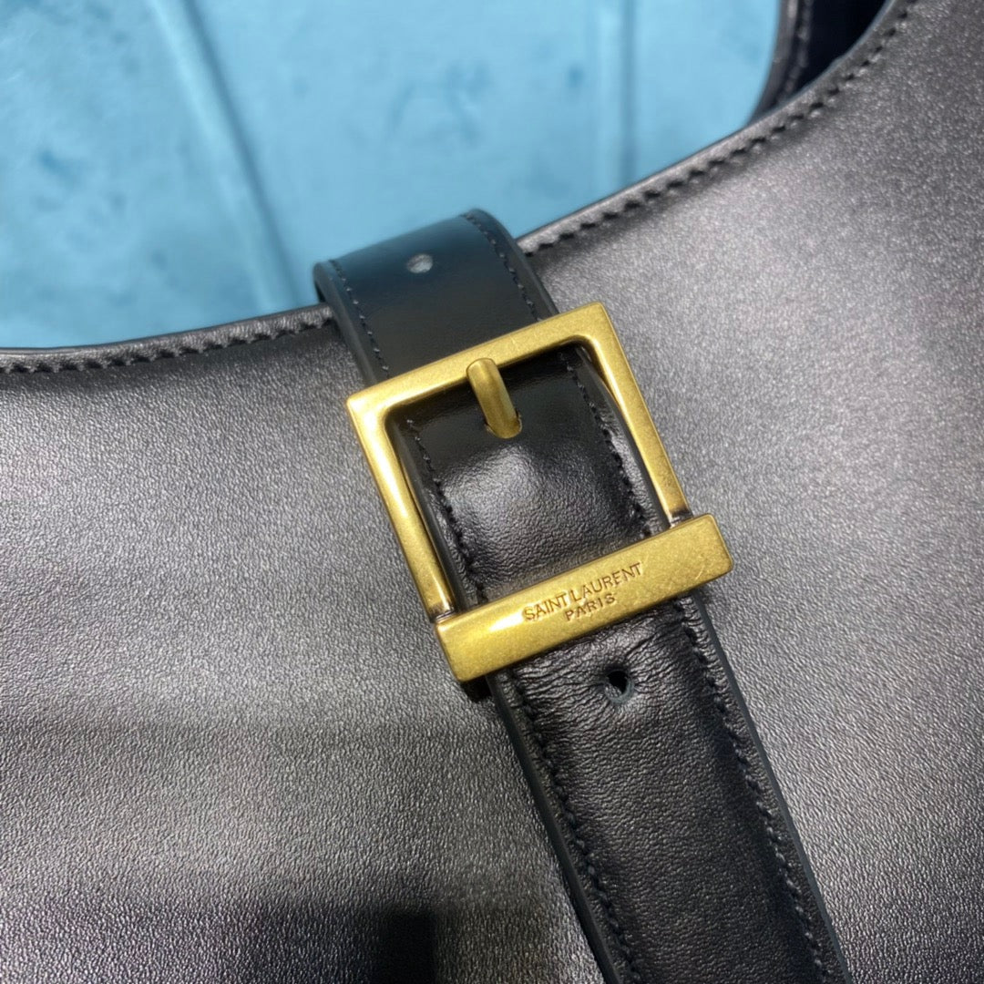 Top Quality Le Fermoir Hobo Bag Black For Women 9.5in/24cm YSL 672615 2ZA2W