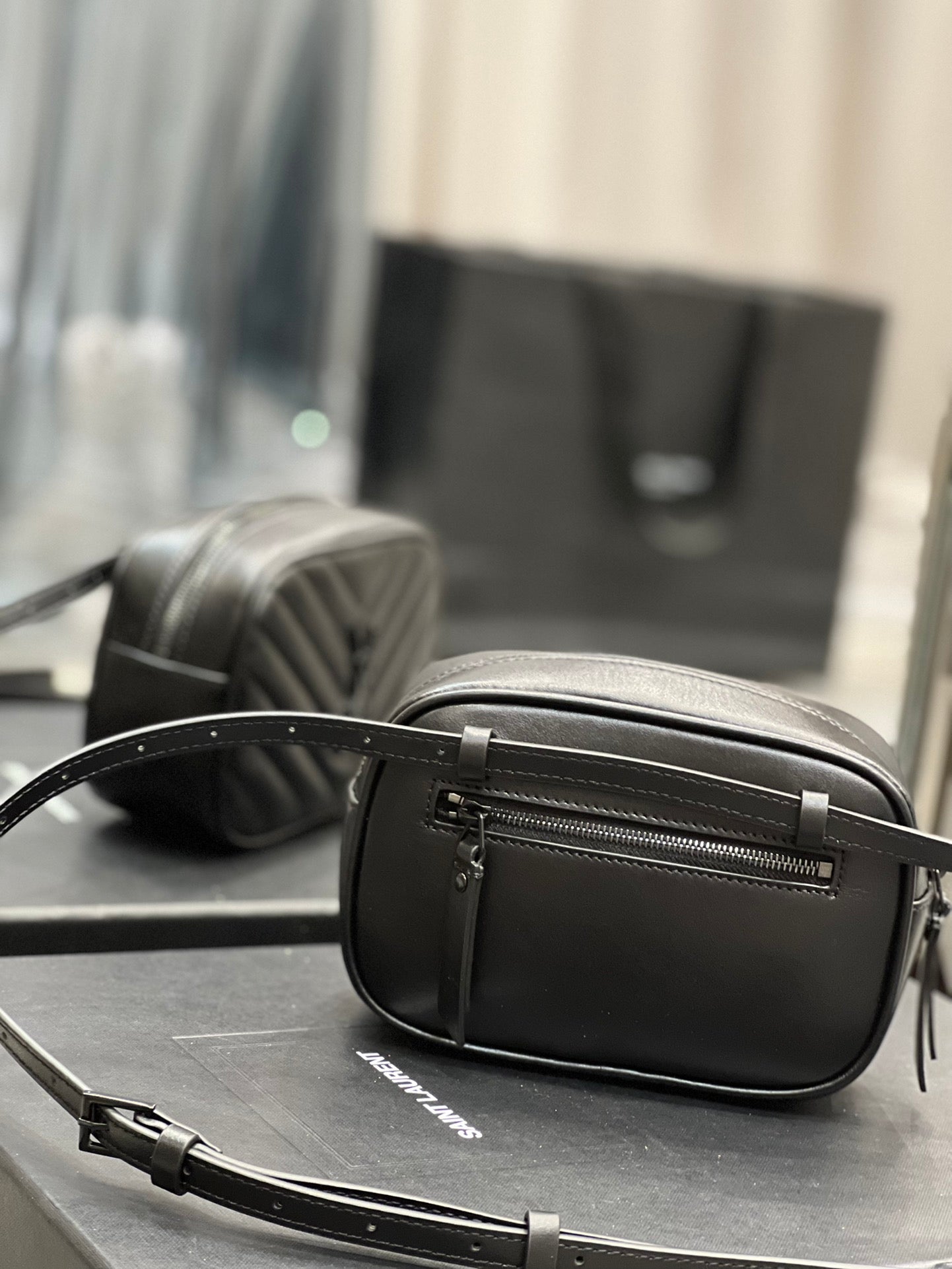 Top Quality Lou Belt Bag Black In Matelassé Black Metal Hardware For Women 6.1in/15cm YSL 534817DV7081000