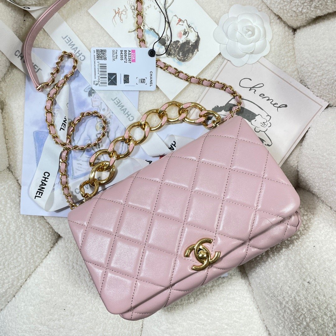 CHLLarge Top Qualityap Bag Gold Hardware PiNike For Women Handbags, Shoulder Bags 9.1in/23cm AS3367