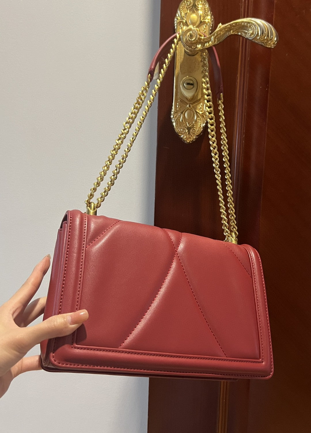 Top Quality Large Devotion Bag In Quilted Nappa Burgundy For Women 10in/26cm Top QualityÂ 