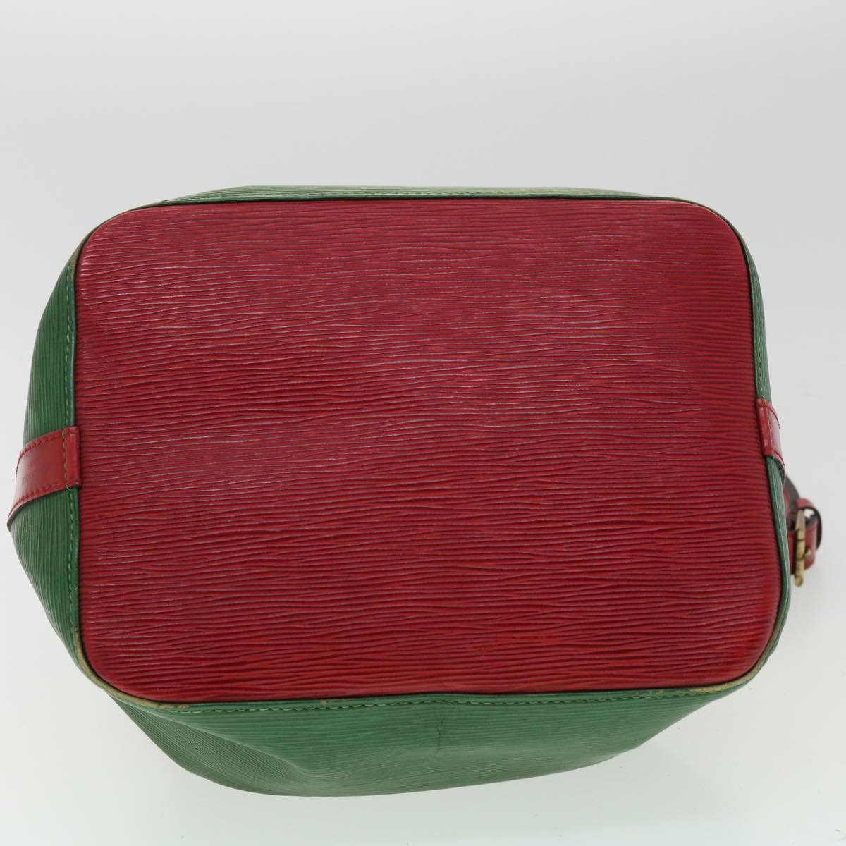 LOUIS VUITTON Epi Petit Noe Bicolor Shoulder Bag Green Red M44147 LV Auth ai476