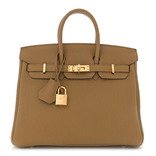 Hermes Togo Birkin 25 Bronze Dore