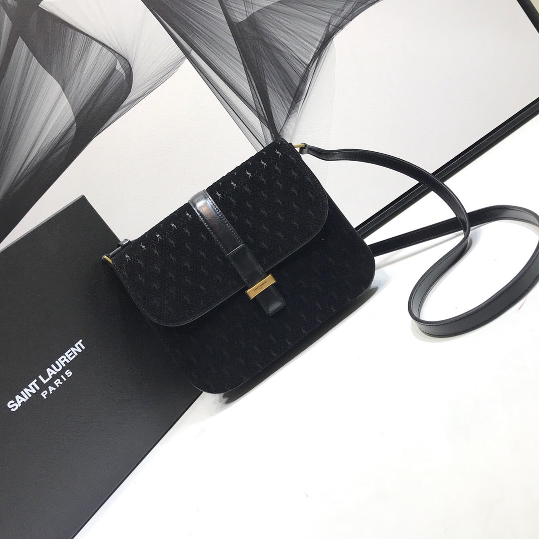 Top Quality Le Monogramme Small Satchel In Monogram Canvas And Smooth Black For Women 9in/23cm YSL