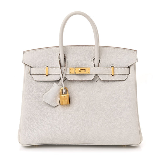 Hermes Togo Birkin 25 Gris Pale