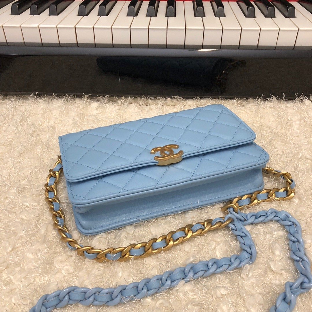 CHLOriginal Small Classic Top Qualityap Bag Gold Hardware Blue For Women Handbags, Shoulder Bags 7.5in/19cm AP33814