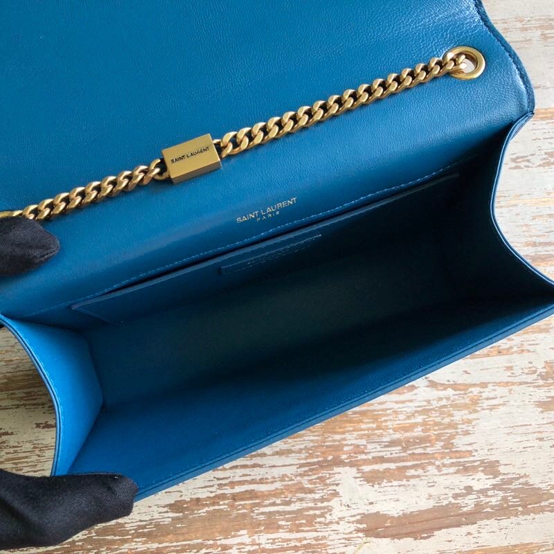 Top Quality Kate MeTop Qualityum Chain Bag With Star Pattern Blue For Women 9.4in/24cm YSL