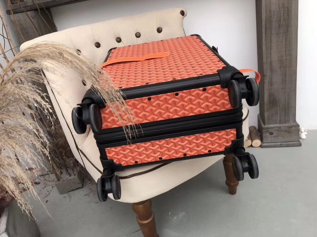Goyard Rolling Vali Orange For Men, LuGucciage 20in/51cm Top Quality
