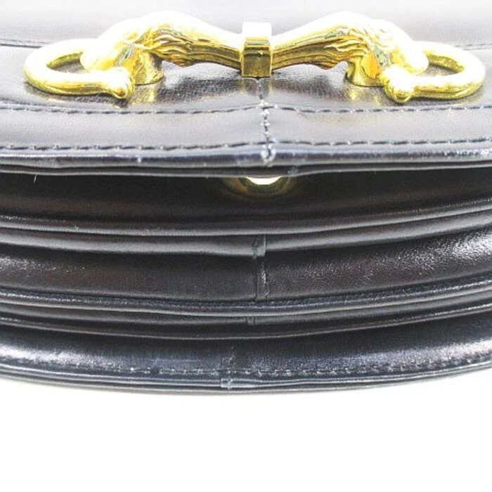 'Cosci' by Gucci black leather two way saddle bag with gold equestrian accents