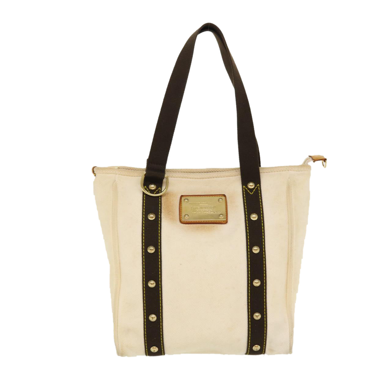 LOUIS VUITTON Antheia Cabas MM Tote Bag Canvas Brown M40036 LV Auth bs4483