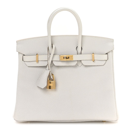 Hermes Togo Birkin 25 Gris Pale