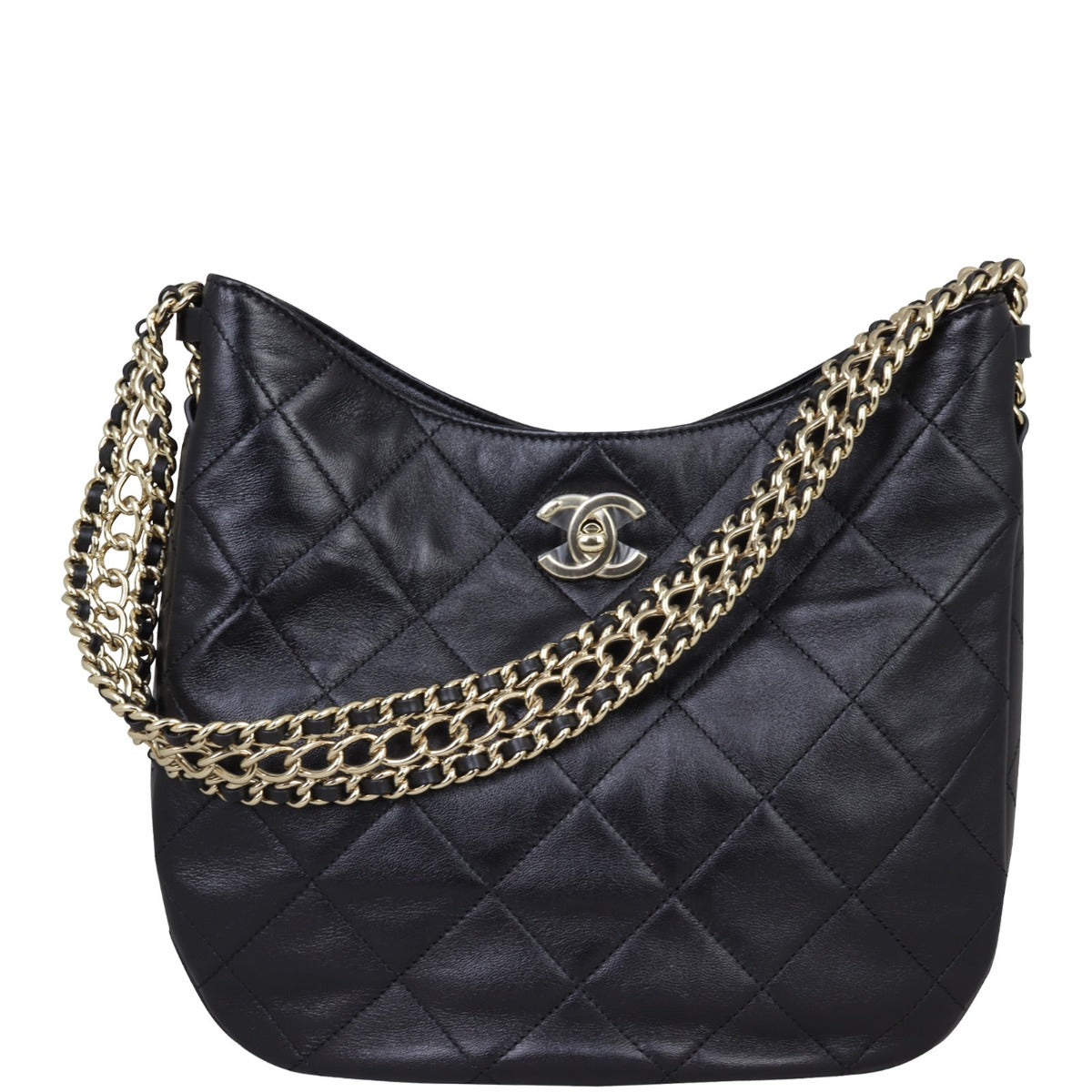Chanel CC Lambskin Hobo