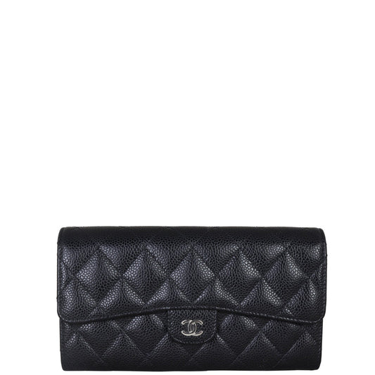 Chanel Classic Flap Long Wallet | Black Diamond Caviar