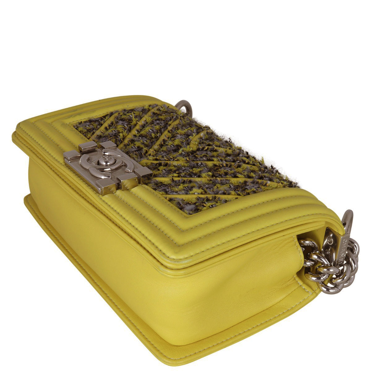 Chanel Boy Small Chevron Tweed