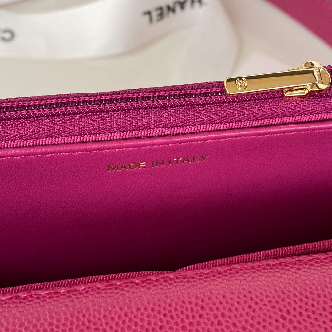 CHLSmall Top Qualityap Bag Gold Hardware Plum For Women Handbags, Shoulder Bags 7.5in/19cm AP2840