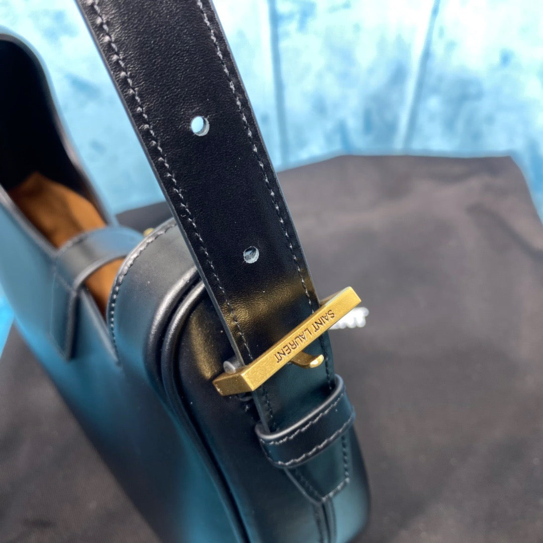 Top Quality Le Fermoir Hobo Bag Black For Women 9.5in/24cm YSL 672615 2ZA2W